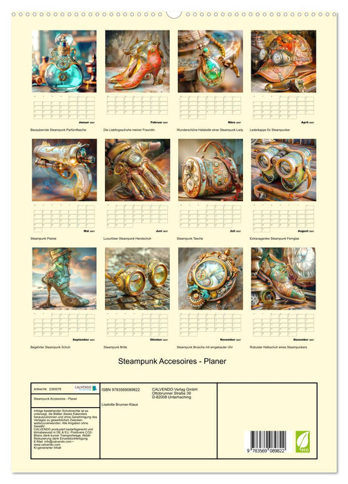Steampunk Accesoires - Planer (CALVENDO Premium Wandkalender 2027)