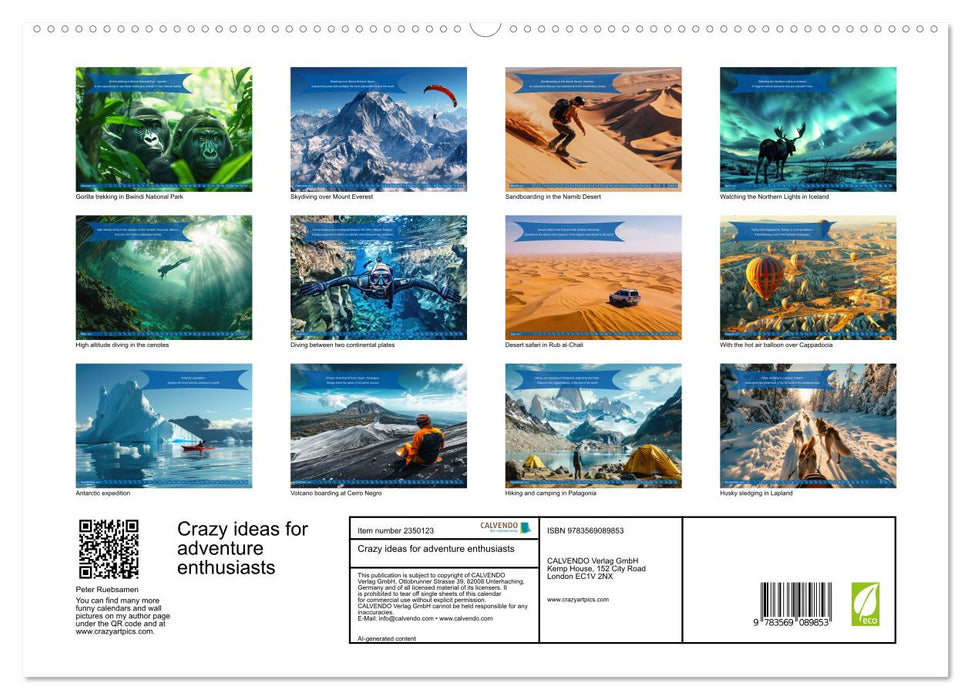 Crazy ideas for adventure enthusiasts (CALVENDO Premium-Calendar 2027)