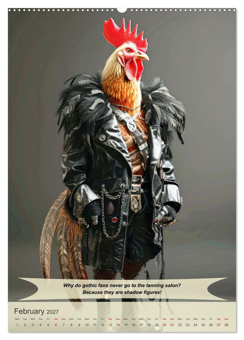 Funny animals in gothic style (CALVENDO Monthly Calendar 2027)