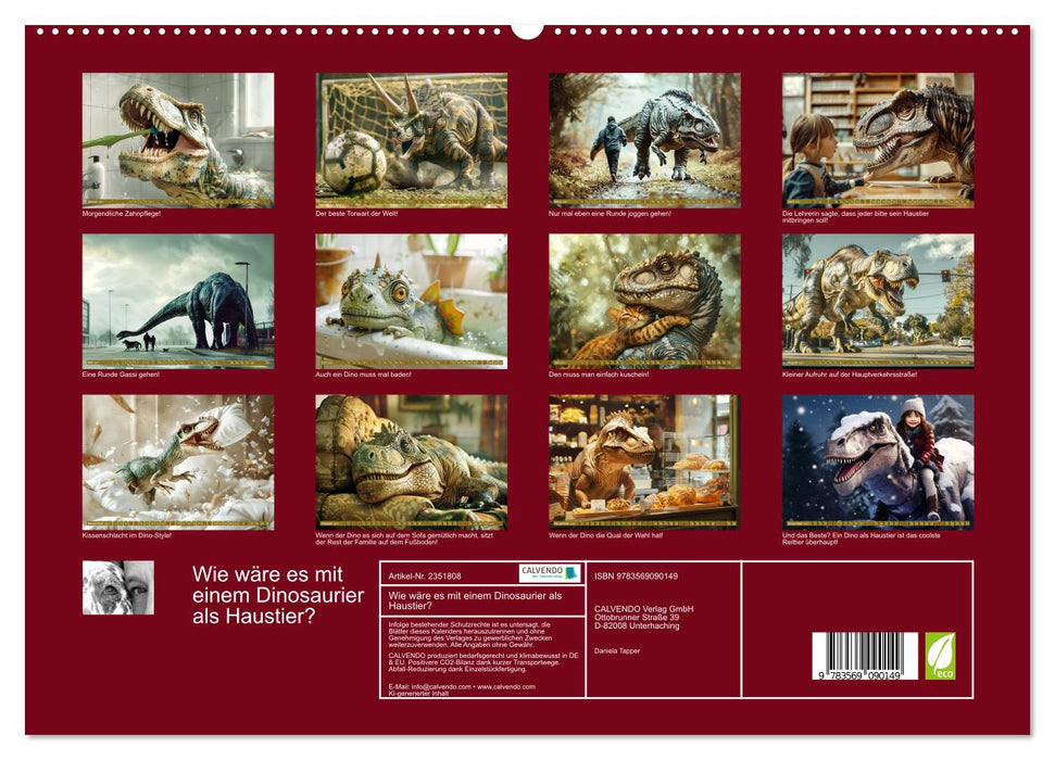 Wie wäre es mit einem Dinosaurier als Haustier? (CALVENDO Premium Wandkalender 2027)