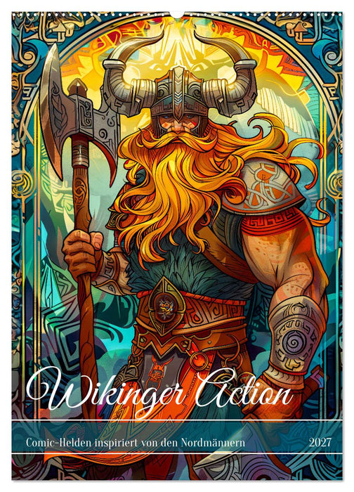 Wikinger Action - Comic-Helden inspiriert von den Nordmännern (CALVENDO Wandkalender 2027)