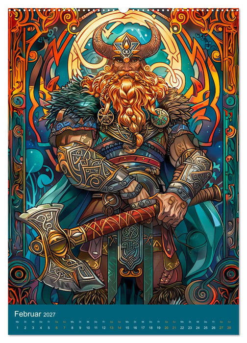 Wikinger Action - Comic-Helden inspiriert von den Nordmännern (CALVENDO Wandkalender 2027)