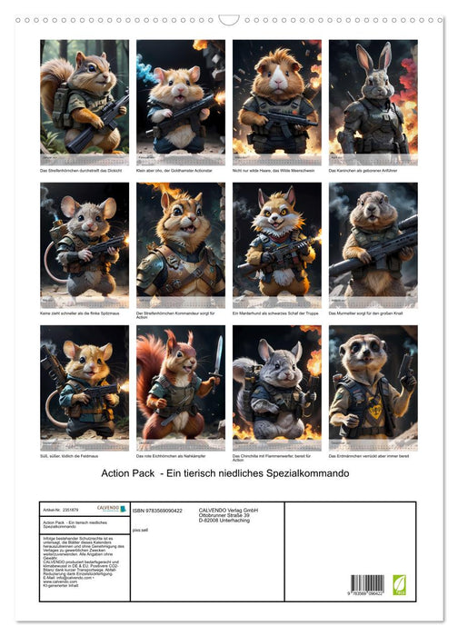 Action Pack - Ein tierisch niedliches Spezialkommando (CALVENDO Wandkalender 2027)