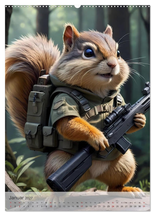 Action Pack - Ein tierisch niedliches Spezialkommando (CALVENDO Wandkalender 2027)