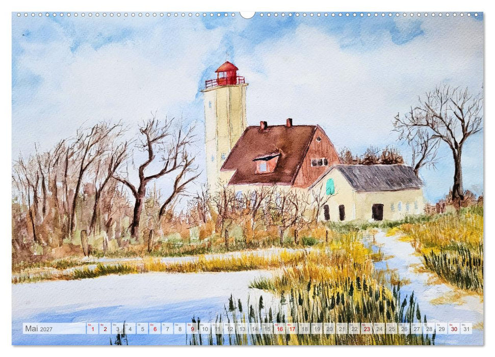 Winterzauberwelt - Gemalte Winterlandschaften (CALVENDO Premium Wandkalender 2027)