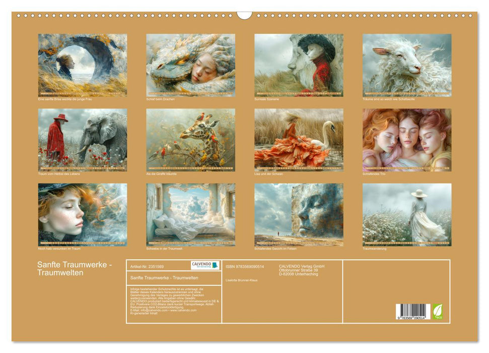 Sanfte Traumwerke - Traumwelten (CALVENDO Wandkalender 2027)