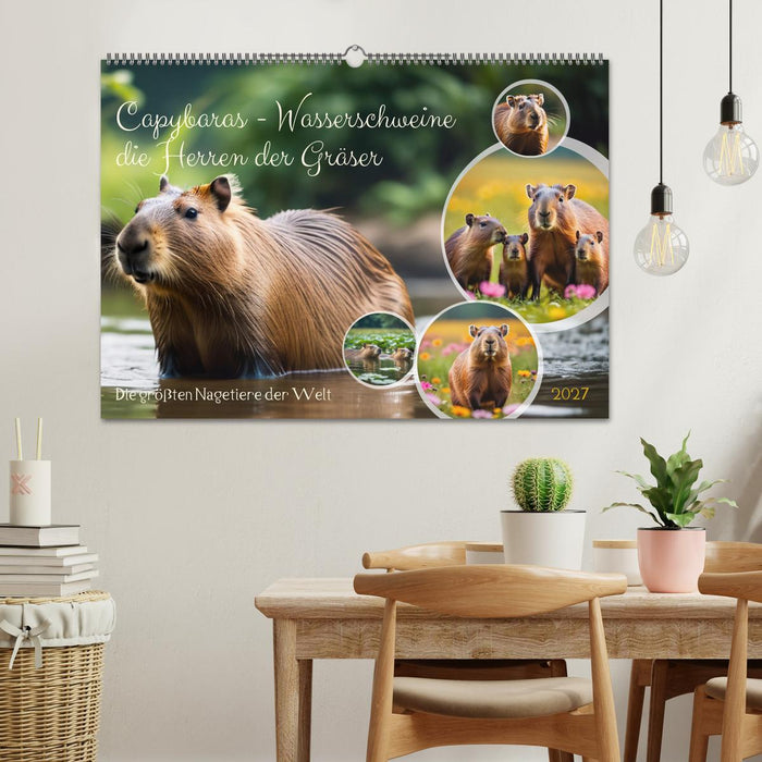 Capybaras - Wasserschweine die Herren der Gräser (CALVENDO Wandkalender 2027)