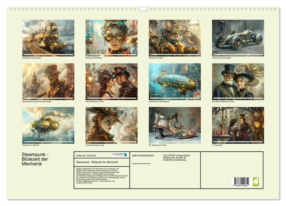 Steampunk - Blütezeit der Mechanik (CALVENDO Wandkalender 2027)