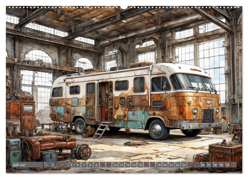 Steampunk Wohnmobile (CALVENDO Premium Wandkalender 2027)