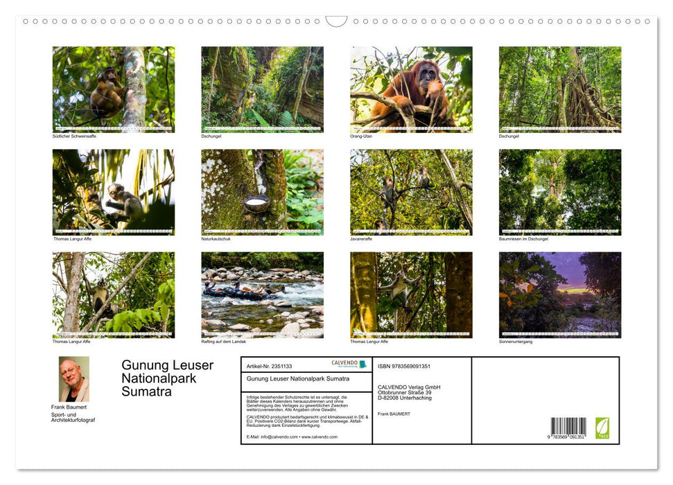 Gunung Leuser Nationalpark Sumatra (CALVENDO Wandkalender 2027)