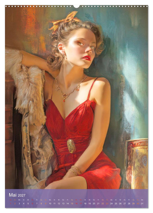 Eleganz der 30er und 40er Jahre - Frauenportraits (CALVENDO Wandkalender 2027)