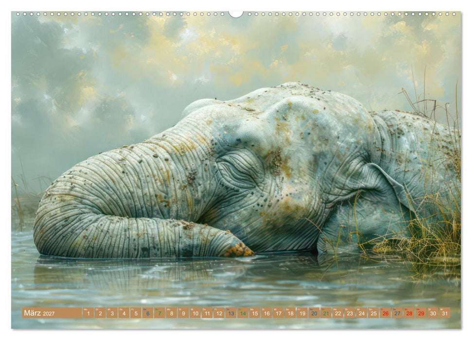 Tierische Träumer - Sanft ruhend (CALVENDO Wandkalender 2027)