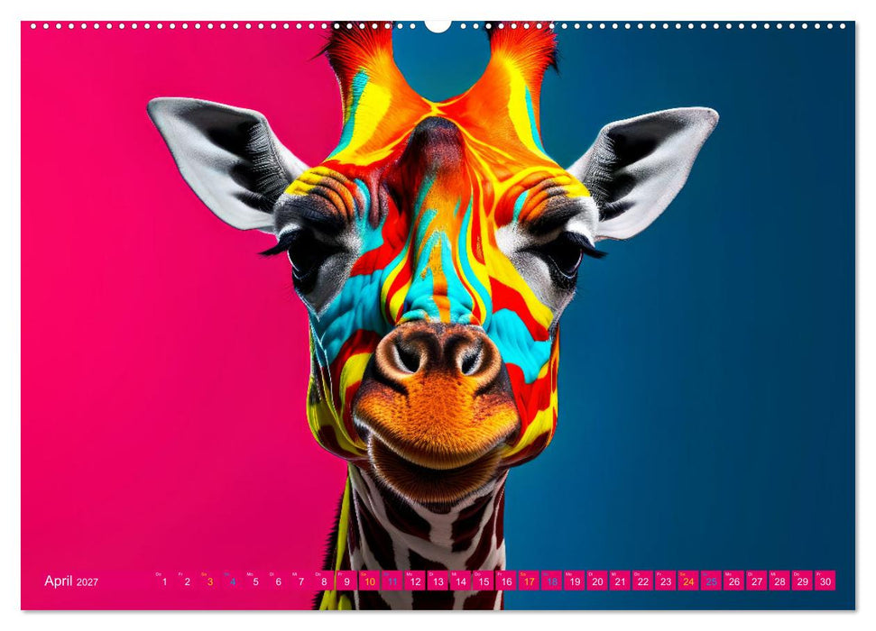 GIRAFFEN - Modern Art (CALVENDO Wandkalender 2027)