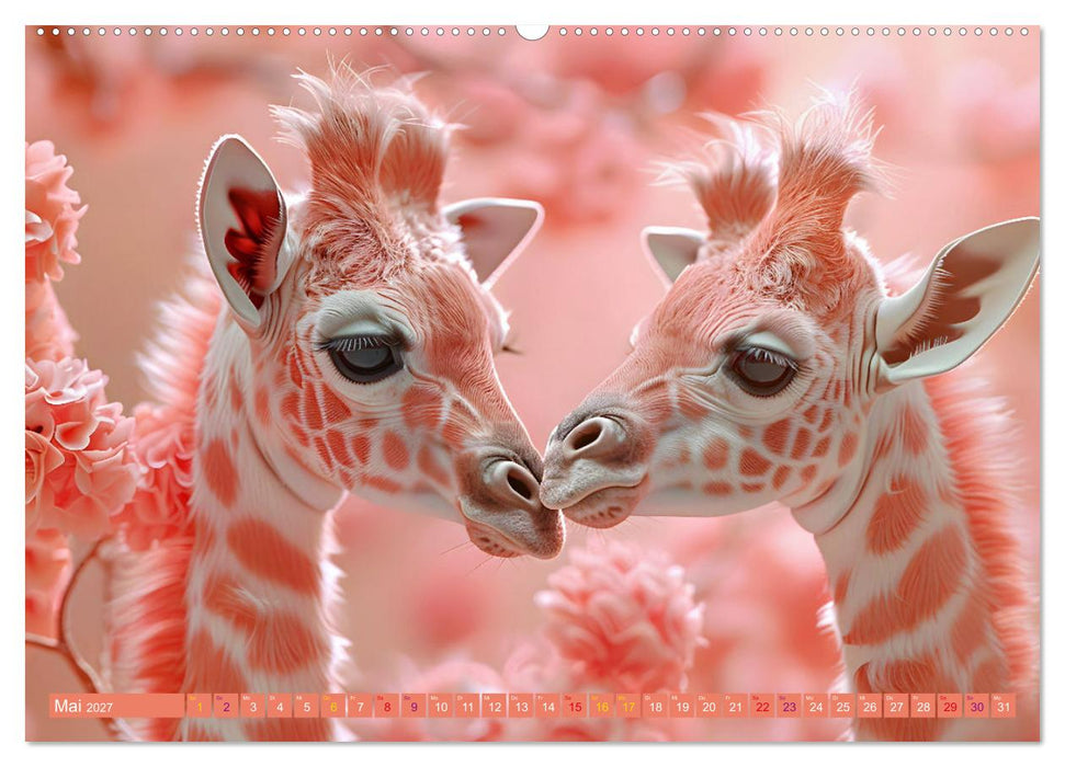 GIRAFFEN - Modern Art (CALVENDO Wandkalender 2027)