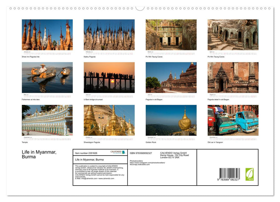 Life in Myanmar, Burma (CALVENDO Premium-Calendar 2027)