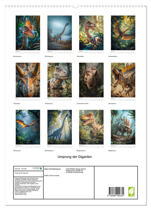 Ursprung der Giganten (CALVENDO Premium Wandkalender 2027)