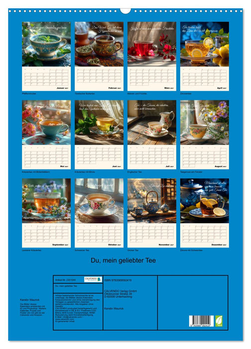 Du, mein geliebter Tee (CALVENDO Wandkalender 2027)