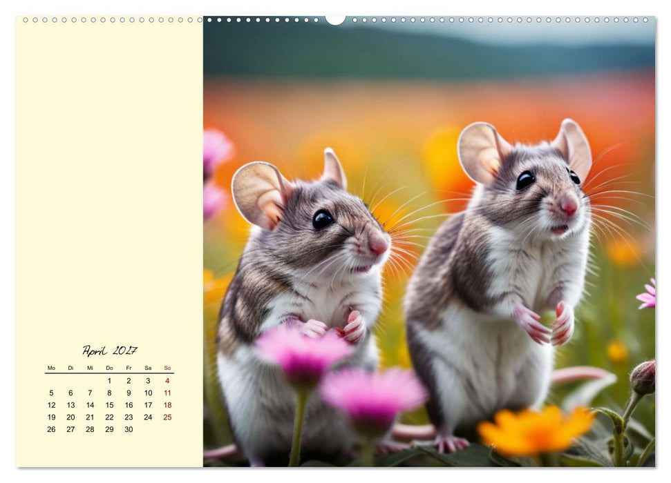 Goldige Mäuse im Grünen (CALVENDO Premium Wandkalender 2027)