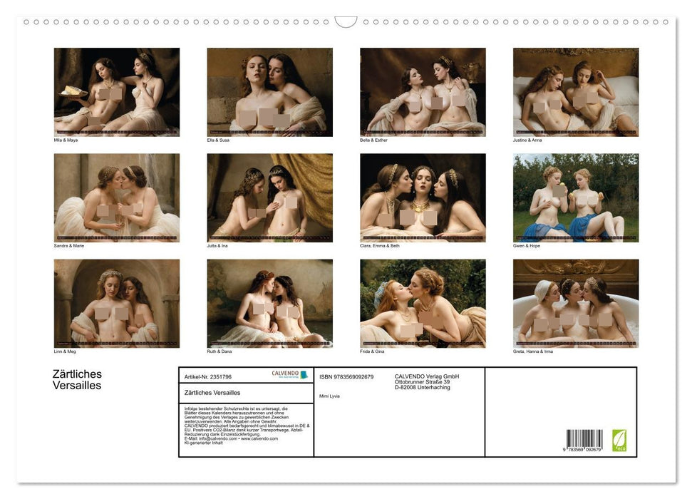 Zärtliches Versailles (CALVENDO Wandkalender 2027)