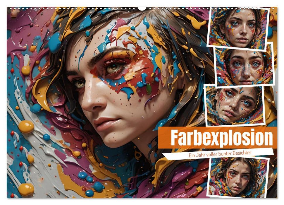 Farbexplosion - Ein Jahr voller bunter Gesichter (CALVENDO Wandkalender 2027)