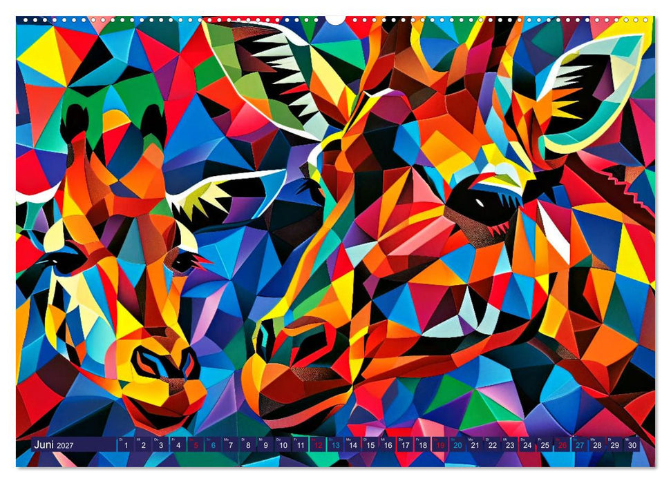 GIRAFFEN - Modern Art (CALVENDO Premium Wandkalender 2027)