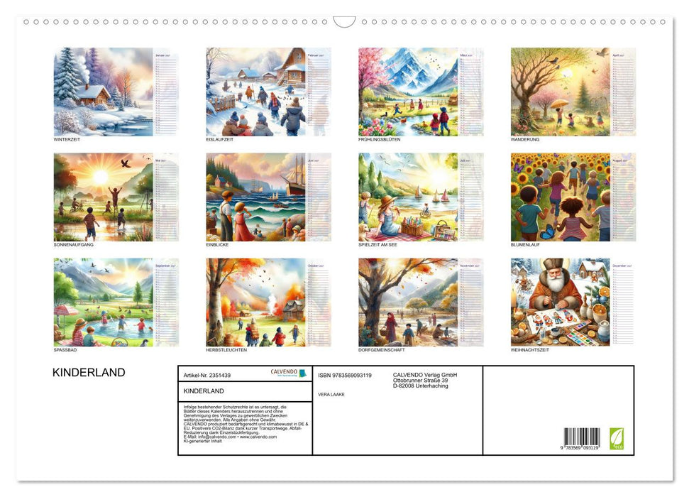 KINDERLAND (CALVENDO Wandkalender 2027)