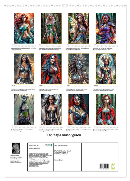 Fantasy-Frauenfiguren (CALVENDO Wandkalender 2027)