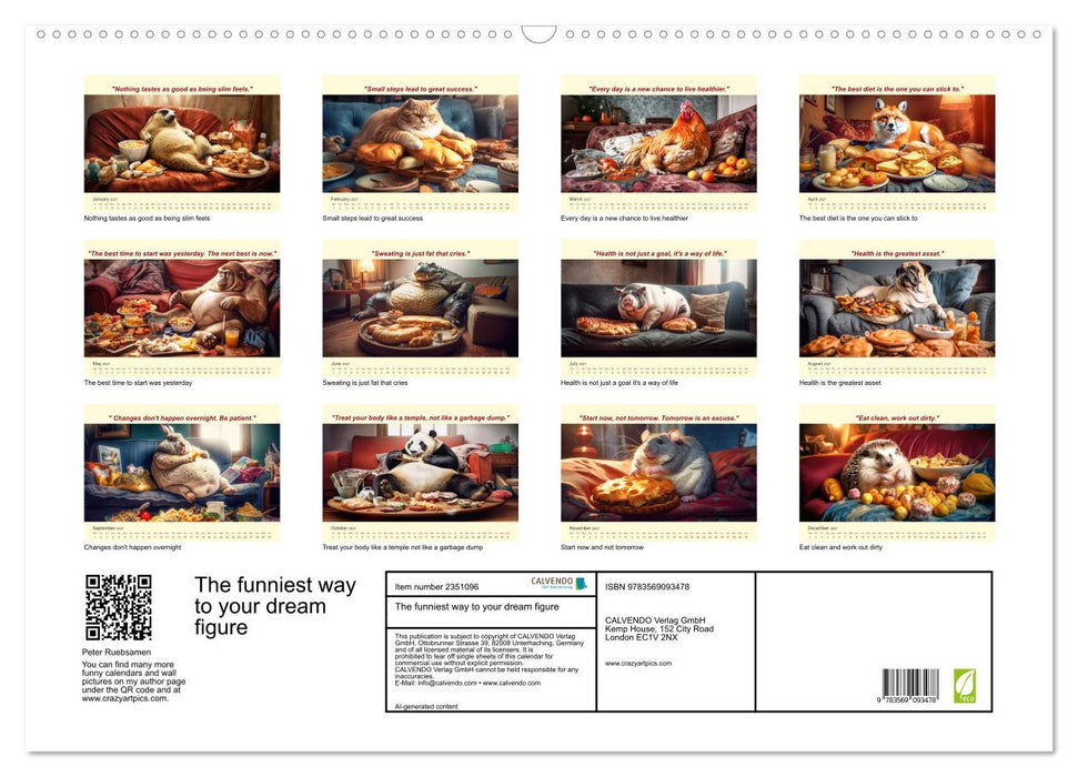 The funniest way to your dream figure (CALVENDO Monthly Calendar 2027)