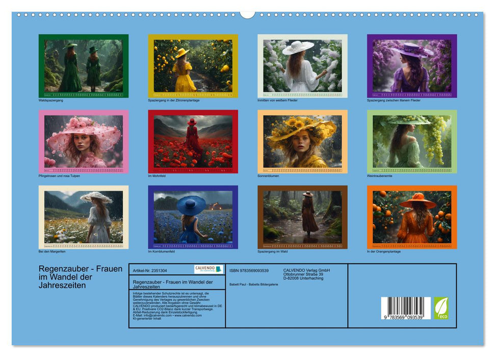 Regenzauber - Frauen im Wandel der Jahreszeiten (CALVENDO Premium Wandkalender 2027)