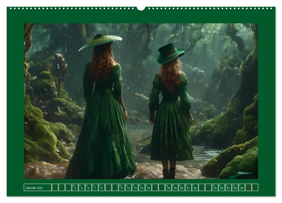 Regenzauber - Frauen im Wandel der Jahreszeiten (CALVENDO Premium Wandkalender 2027)