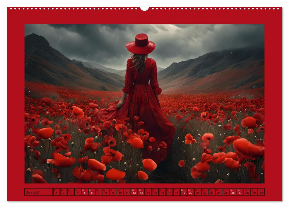 Regenzauber - Frauen im Wandel der Jahreszeiten (CALVENDO Premium Wandkalender 2027)