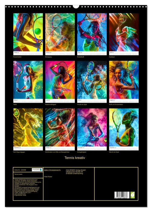 Tennis kreativ (CALVENDO Wandkalender 2027)
