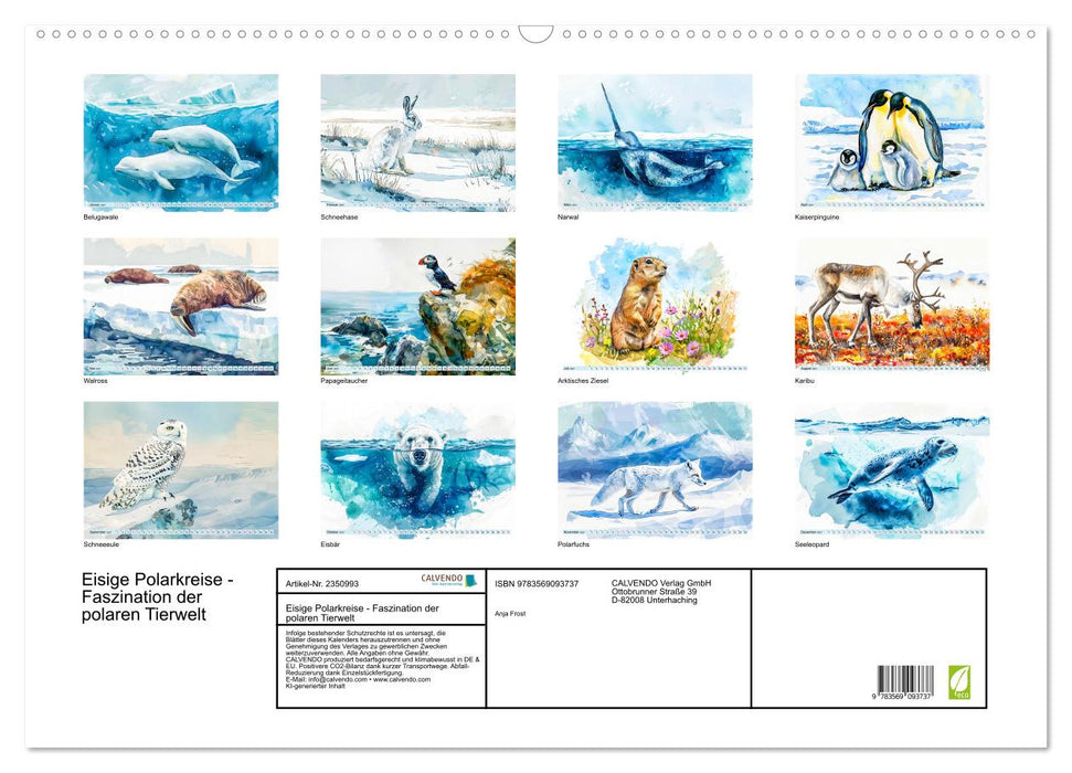 Eisige Polarkreise - Faszination der polaren Tierwelt (CALVENDO Wandkalender 2027)