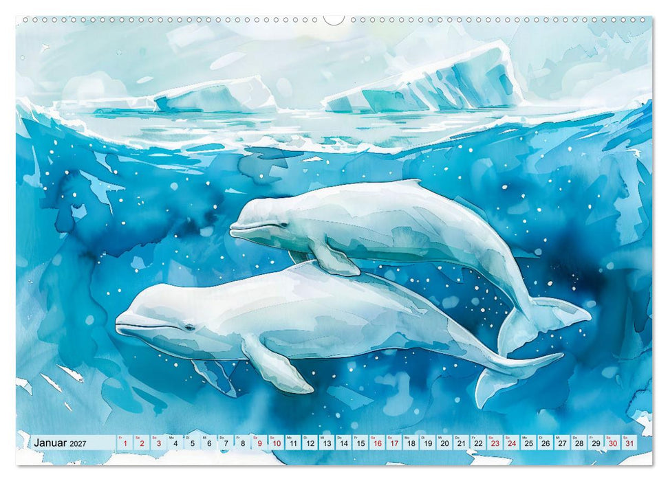 Eisige Polarkreise - Faszination der polaren Tierwelt (CALVENDO Wandkalender 2027)