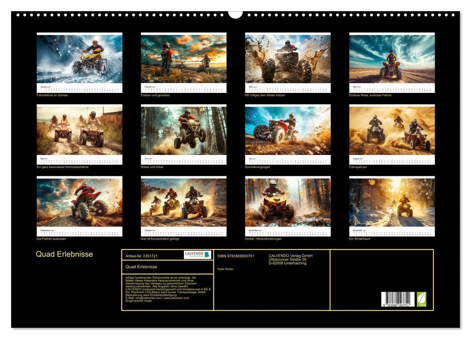 Quad Erlebnisse (CALVENDO Wandkalender 2027)