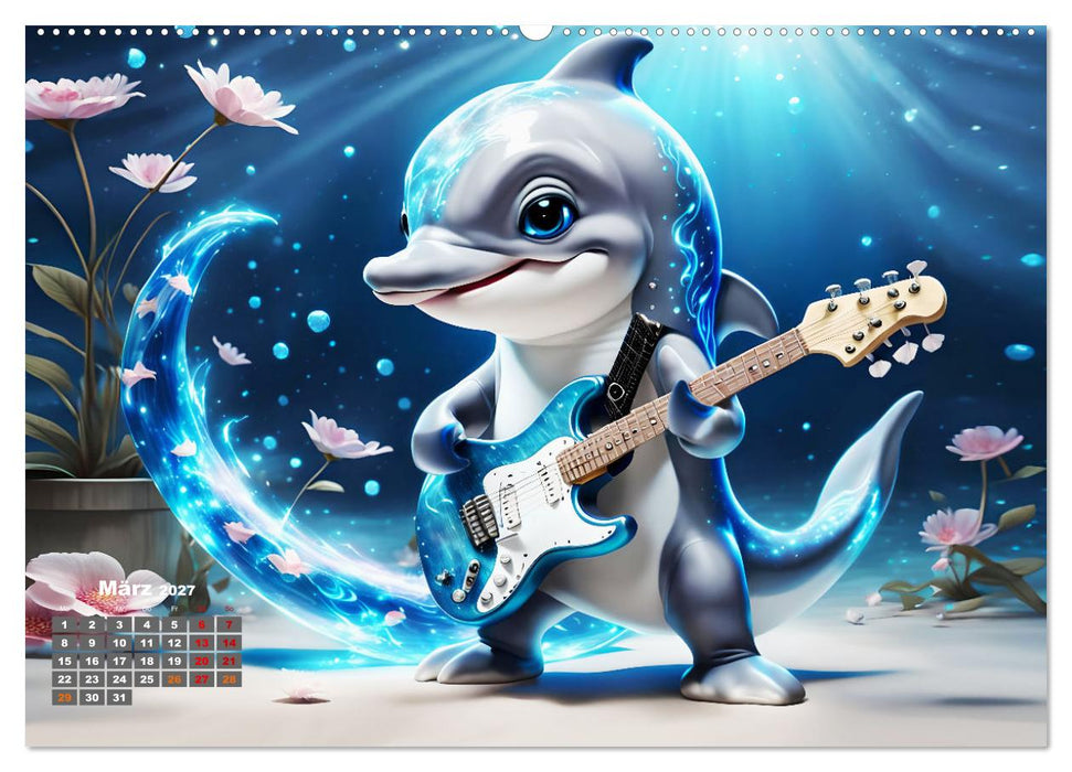 Tierische Gitarristen (CALVENDO Wandkalender 2027)
