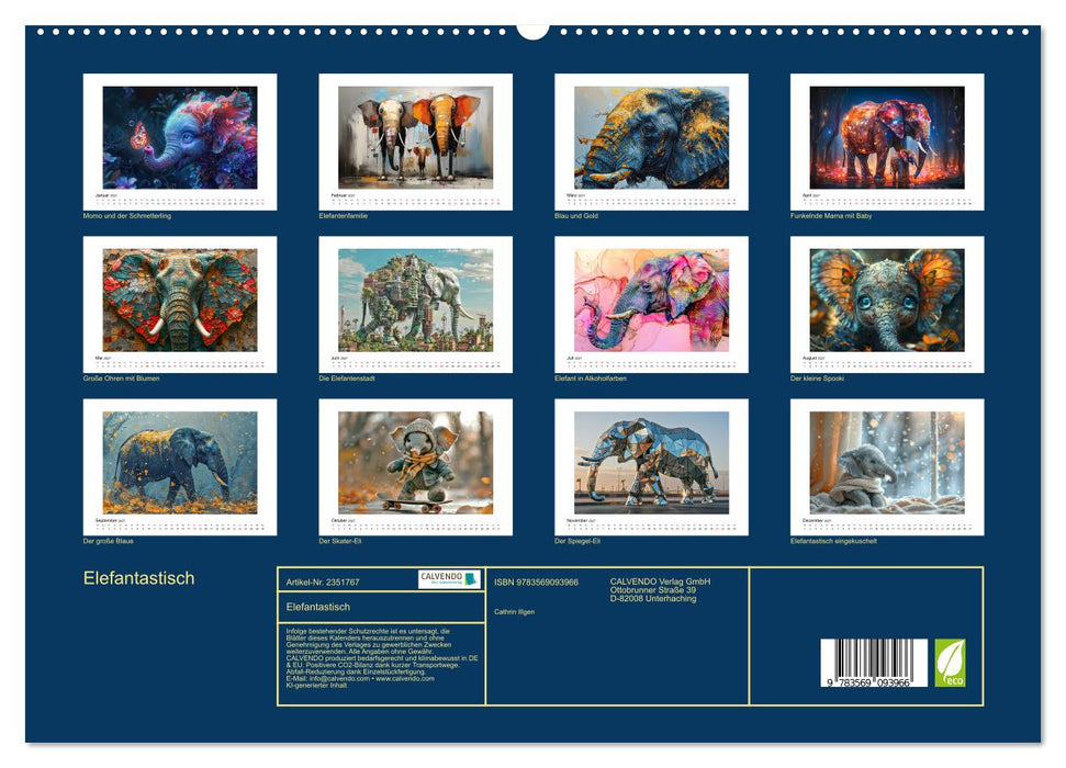 Elefantastisch (CALVENDO Premium Wandkalender 2027)