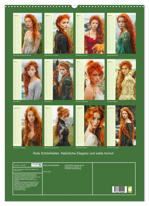 Rote Schönheiten. Natürliche Eleganz und wilde Anmut (CALVENDO Wandkalender 2027)