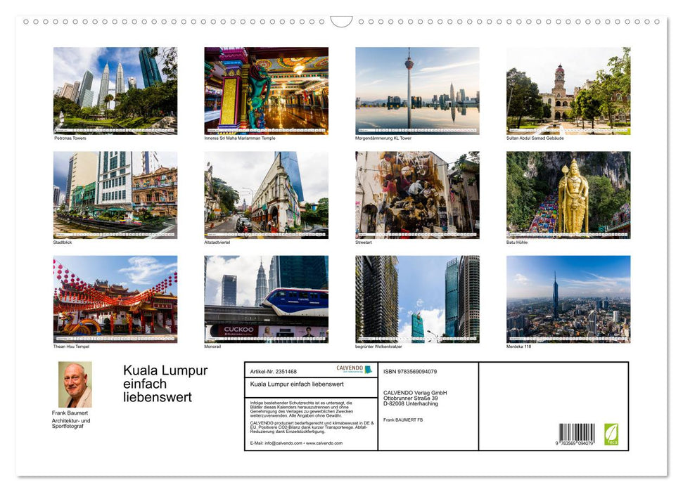 Kuala Lumpur einfach liebenswert (CALVENDO Wandkalender 2027)