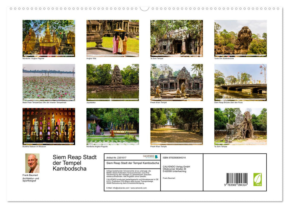 Siem Reap Stadt der Tempel Kambodscha (CALVENDO Premium Wandkalender 2027)