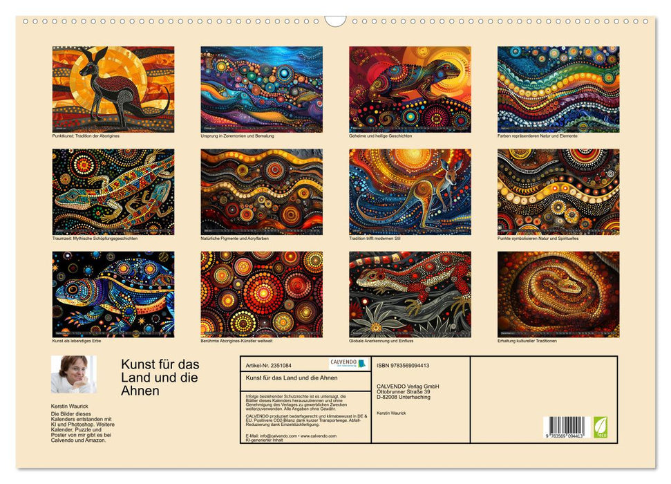 Kunst für das Land und die Ahnen (CALVENDO Wandkalender 2027)