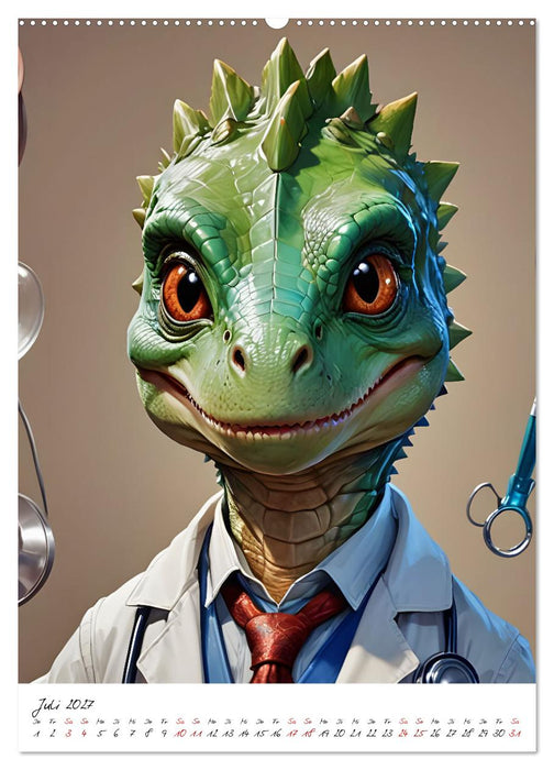 Arbeitswelt der Dinosaurier (CALVENDO Premium Wandkalender 2027)