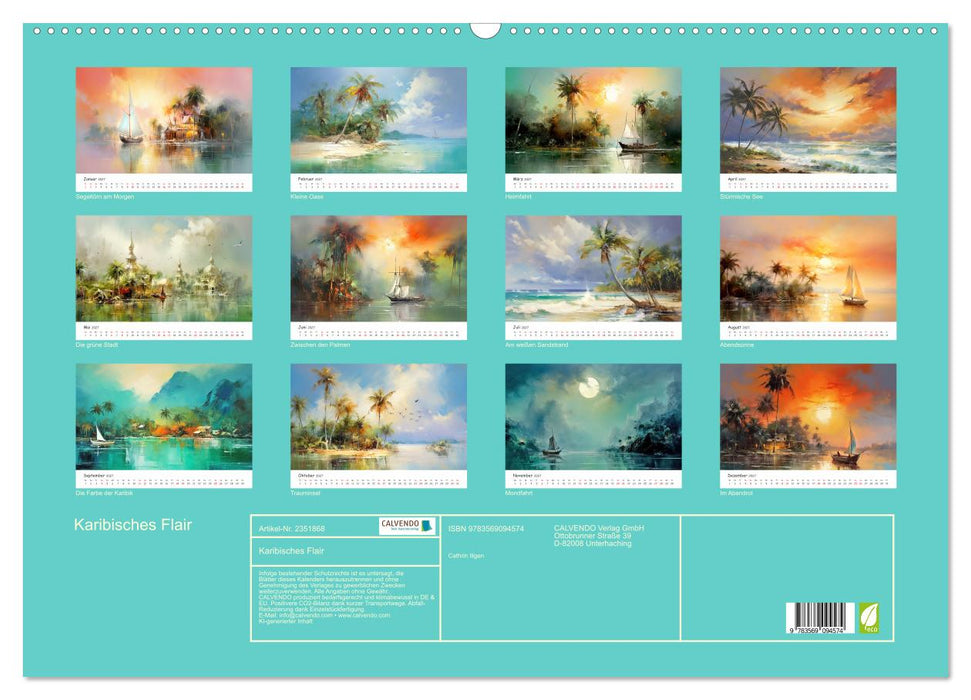 Karibisches Flair (CALVENDO Wandkalender 2027)