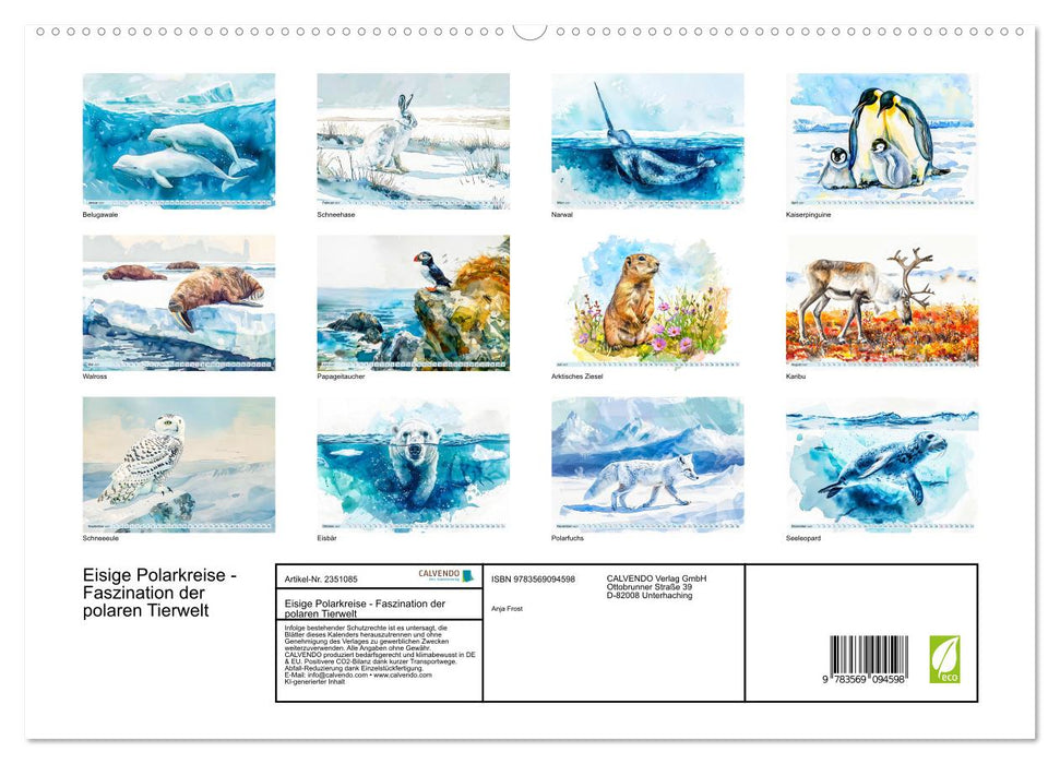 Eisige Polarkreise - Faszination der polaren Tierwelt (CALVENDO Premium Wandkalender 2027)