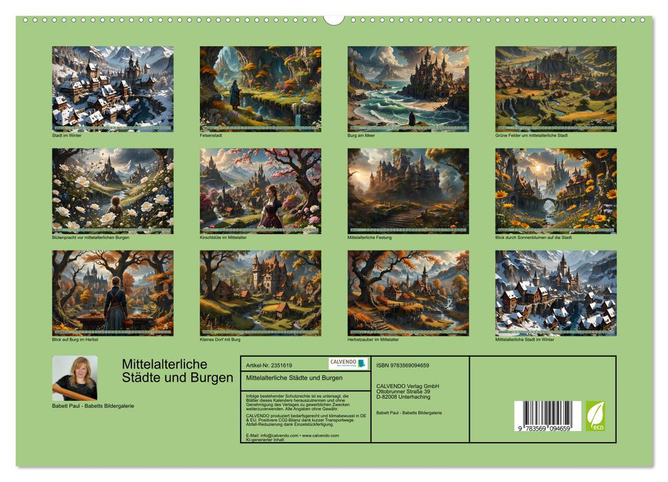Mittelalterliche Städte und Burgen (CALVENDO Premium Wandkalender 2027)