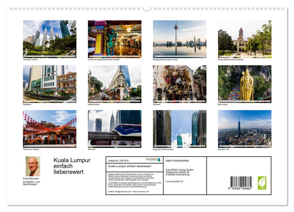 Kuala Lumpur einfach liebenswert (CALVENDO Premium Wandkalender 2027)