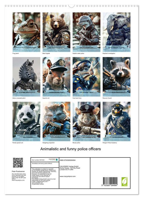 Animalistic and funny police officers (CALVENDO Premium-Calendar 2027)