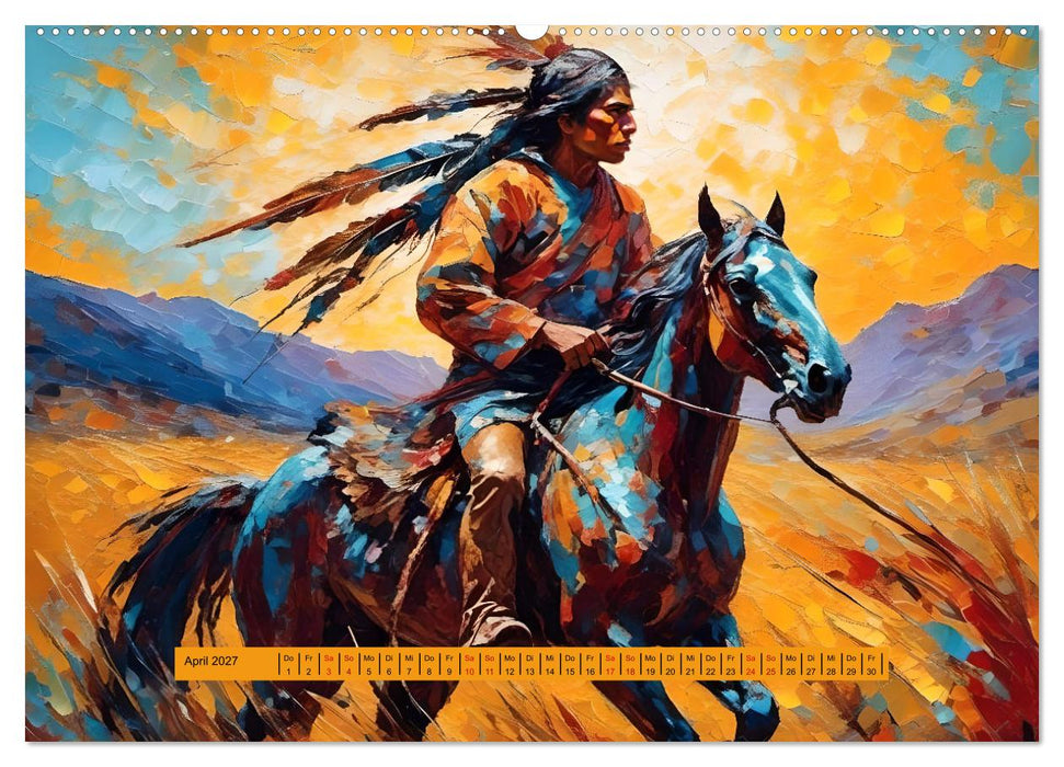 Amerikanische Ureinwohner - Bilder von Geschichten inspiriert (CALVENDO Premium Wandkalender 2027)