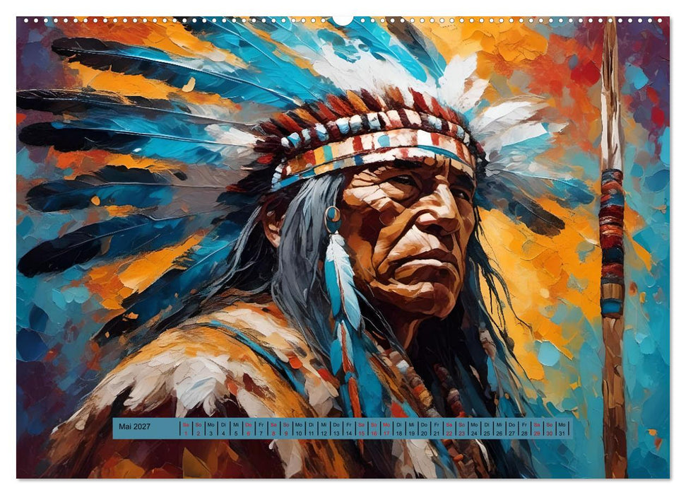 Amerikanische Ureinwohner - Bilder von Geschichten inspiriert (CALVENDO Premium Wandkalender 2027)