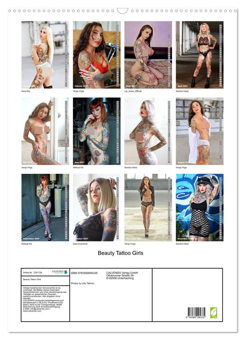 Beauty Tattoo Girls (CALVENDO Wandkalender 2027)